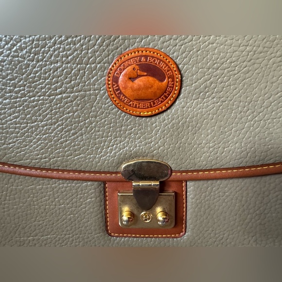 Vintage Dooney & Bourke large Pebble Leather Briefcase Unisex *No shoulder strap - Picture 2 of 11